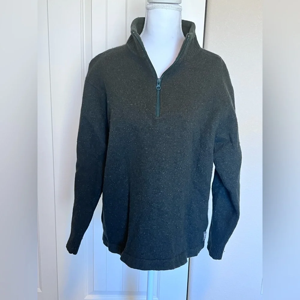 Woolrich Vintage Quarter Zip-Up Sweater Lamb & Merino Wool Blend Unisex